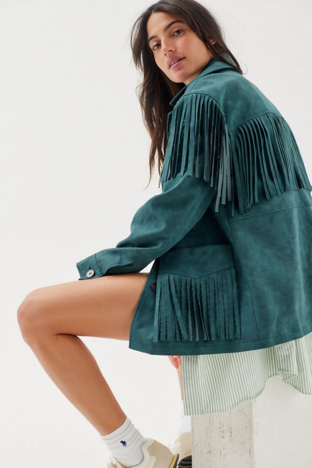 Willie Faux Suede Fringe Jacket #1