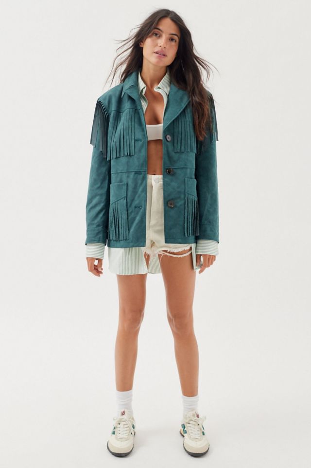 Willie Faux Suede Fringe Jacket #3