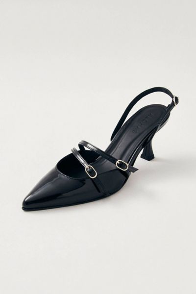 Alohas 75mm Patent-leather Slingback Pumps In Onix Black