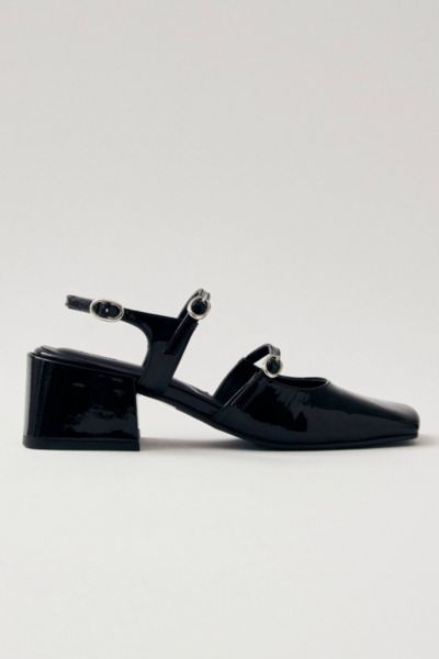 Shop Alohas Withnee Leather Mary Jane Heel In Onix Black, Women's At Urban Outfitters