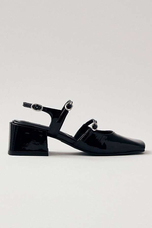 Alohas Withnee Leather Mary Jane Heel In Onix Black, Women's At Urban Outfitters