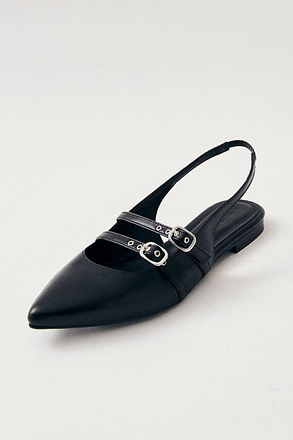 Alohas Wren Leather Ballet Flat In Black, Women's At Urban Outfitters