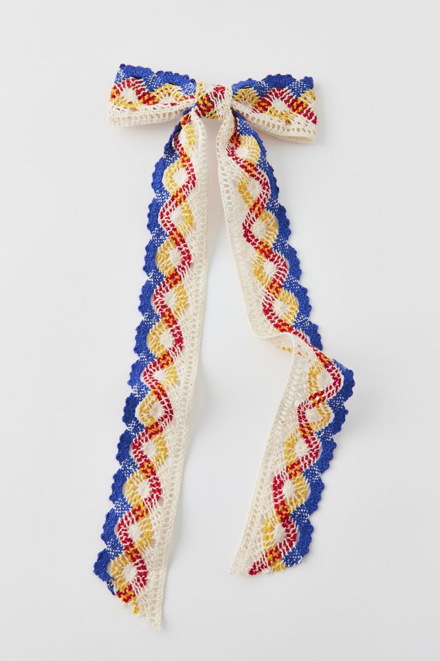 Longue Barrette Noeud pour Cheveux au Crochet #1