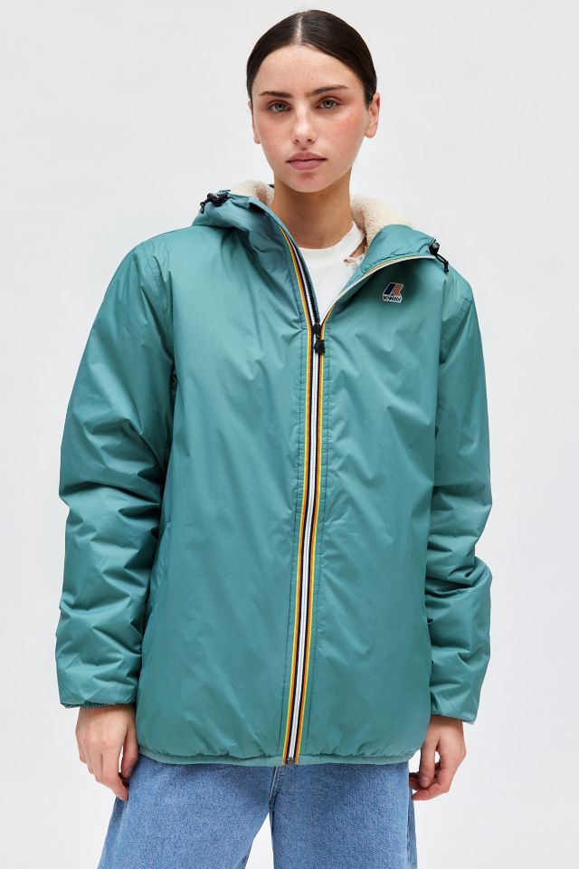 K-Way Claude Orsetto Fleece Lined Windbreaker Jacket #2