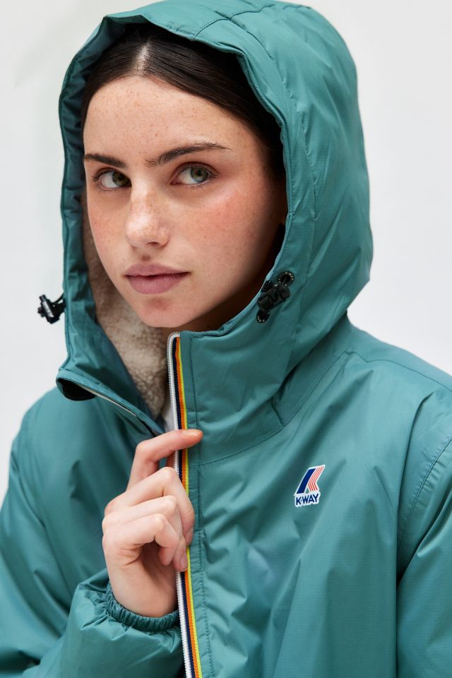 K-Way Claude Orsetto Fleece Lined Windbreaker Jacket #3