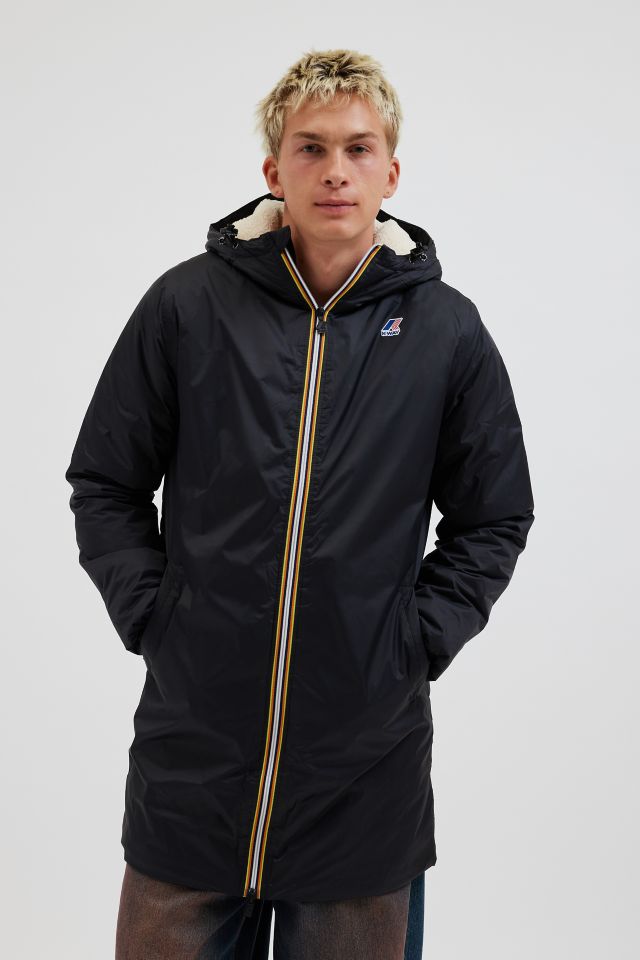 K-Way Eiffel Orsetto Fleece Lined Hooded Windbreaker Jacket #1