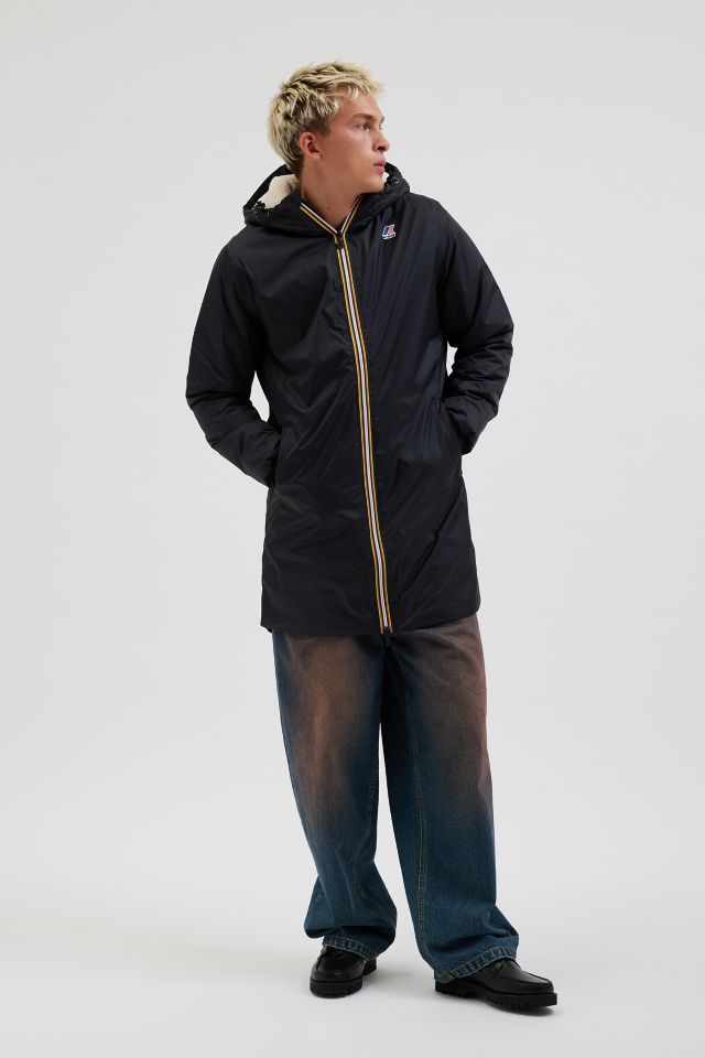 K-Way Eiffel Orsetto Fleece Lined Hooded Windbreaker Jacket #3