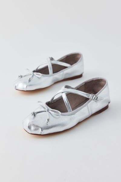 Shop Circus Ny By Sam Edelman Zuri Ballet Flat In Silver, Women's At Urban Outfitters