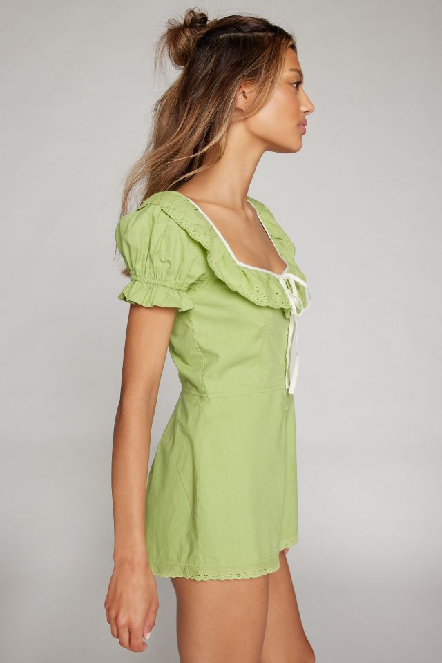 Kimchi Blue Luca Alexa Lace Trim Romper #1