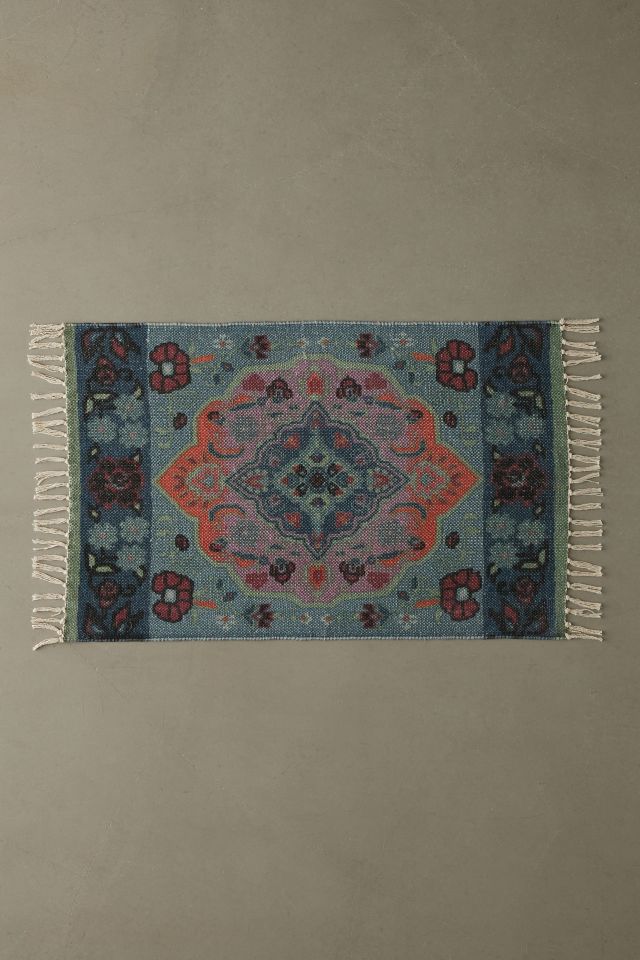 Lina Floral Brushed Rug #4