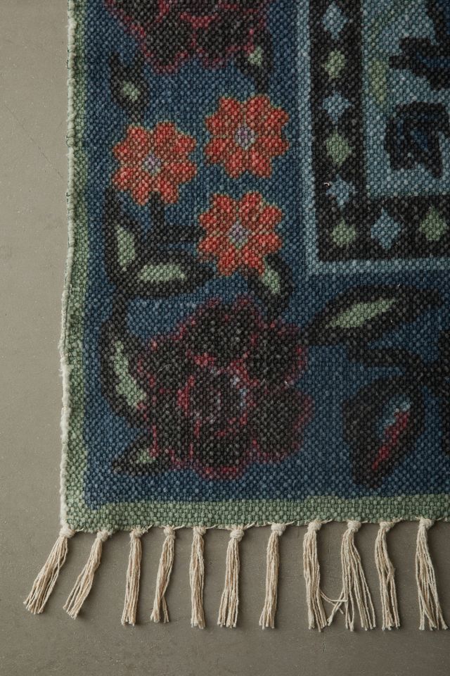 Lina Floral Brushed Rug #5
