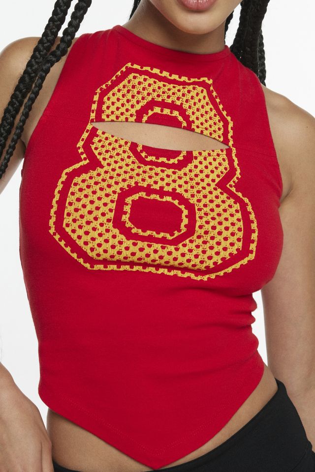 Débardeur Graphique Sportif à Ourlet Foulard #3