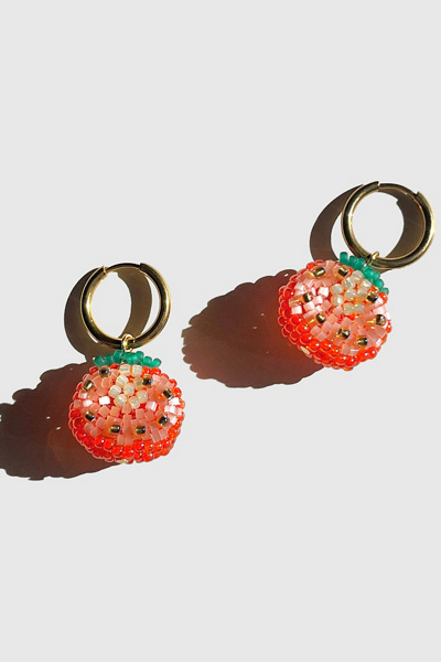 Dream Song Beaded Veggie Earrings