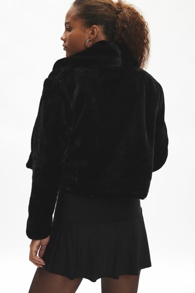 Blank NYC Hot To Trot Shawl Collar Faux Fur Jacket