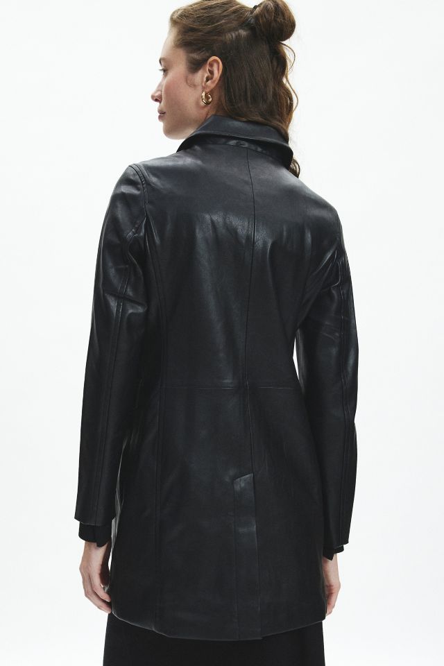 Blank nyc leather trench best sale