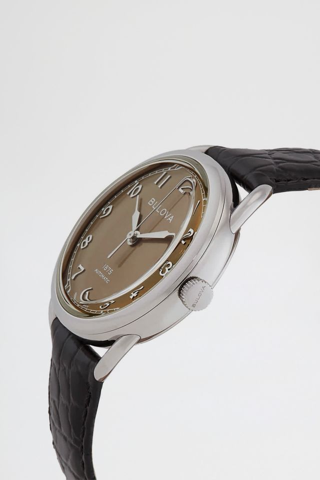 Bulova Commodore Automatic Leather Band Watch #1