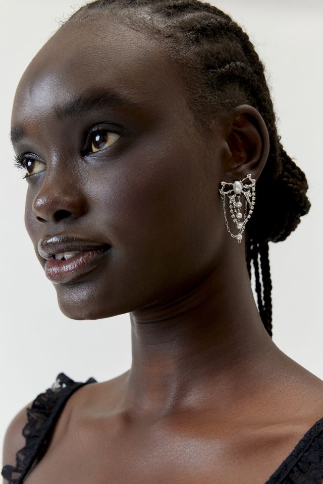 Molten Bow Drop Earring | Urban Outfitters