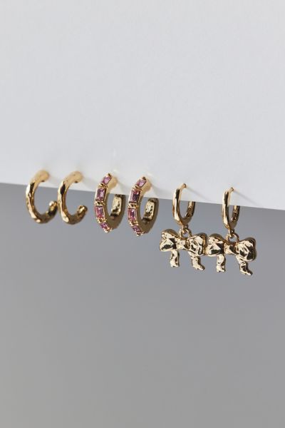 Urban Outfitters Saylor Hoop Earring Set In Gold, Women's At