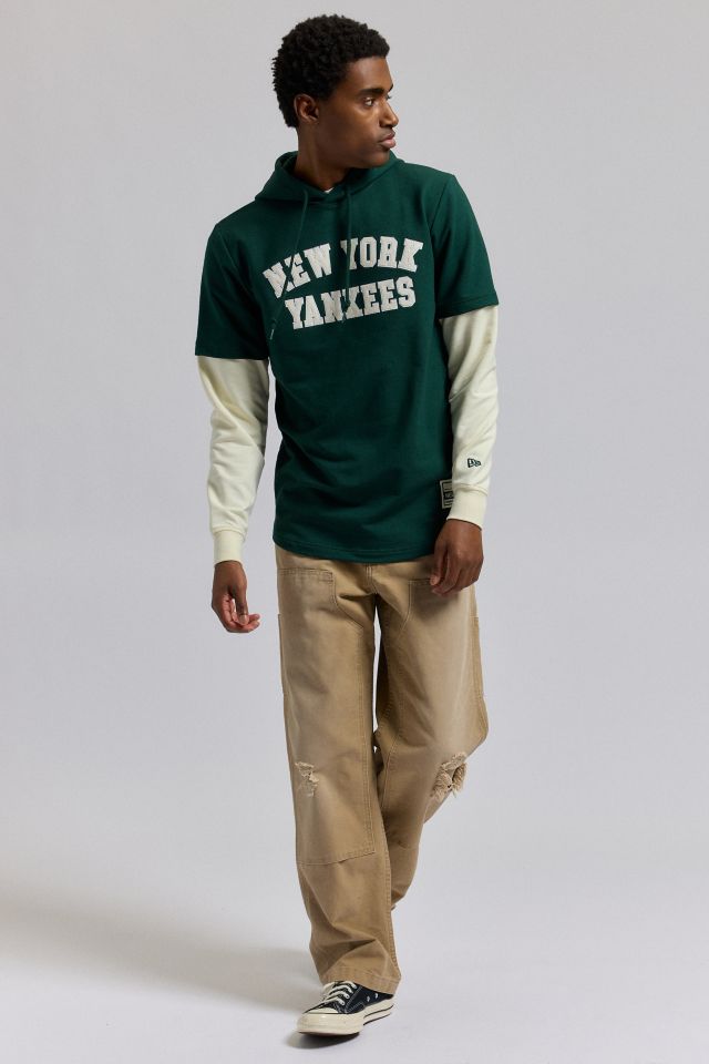 New Era MLB New York Yankees Logo Hooded Long Sleeve Tee #2