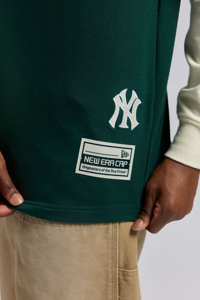 New Era MLB New York Yankees Logo Hooded Long Sleeve Tee #3
