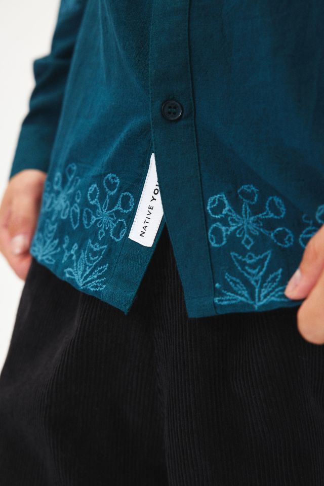 Chemise Boutonnée à Manches Longues Brodée Native Youth Gage #3
