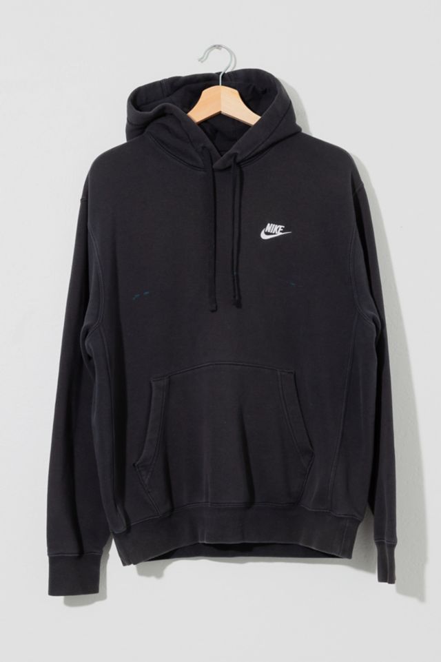 Center chest nike swoosh hoodie small logo best sale