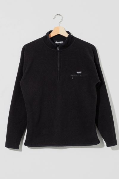 Vintage 1990s Roffe Black Zipper Tech Fleece
