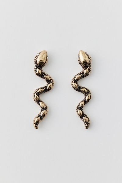 Shop Urban Outfitters Snake Dangle Earring In Gold, Women's At