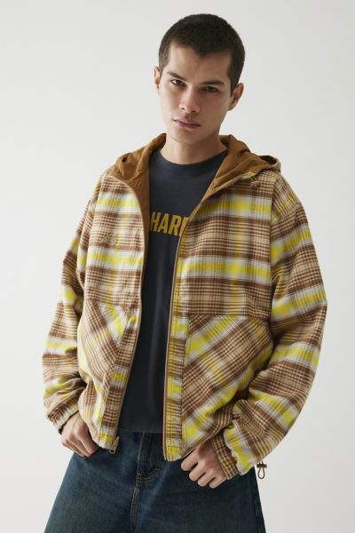 BDG Plaid & Solid Reversible Hooded Jacket