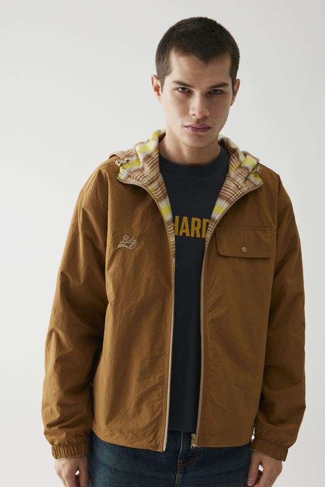 BDG Plaid & Solid Reversible Hooded Jacket #1