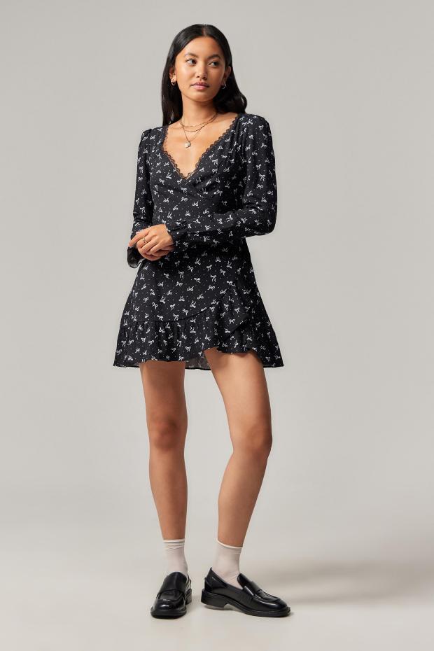 Light before Dark Dara Bow Wrap Dress