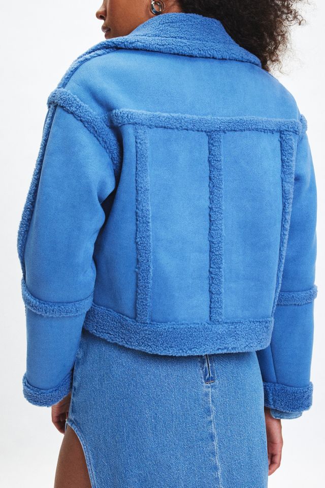 The Frolic Mariselle Faux Suede Aviator Jacket #4