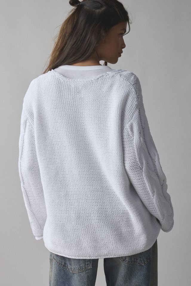 【U LAN】[U-BASIC] Spring Basic Oversized Knitwear Oversized Knit Sweater - Beige - Sweaters - & Other Stories
