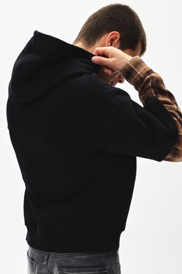 KROST Flannel Layered Hoodie Sweatshirt #2