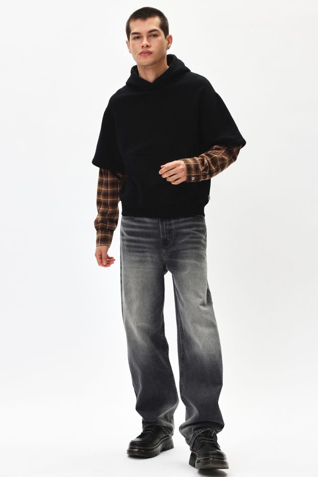 KROST Flannel Layered Hoodie Sweatshirt #3