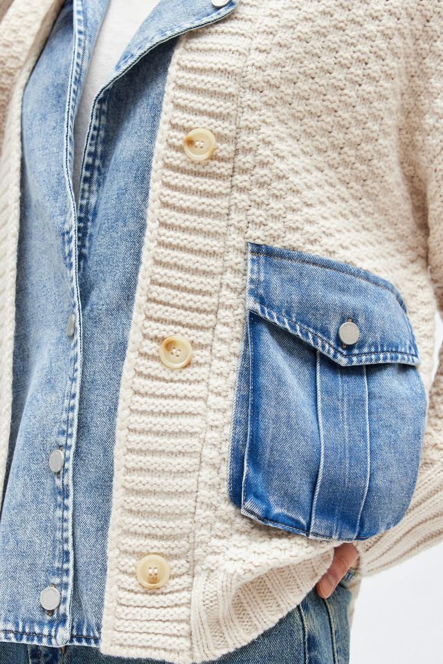 Blank NYC Last Call Mixed Media Cardigan #2