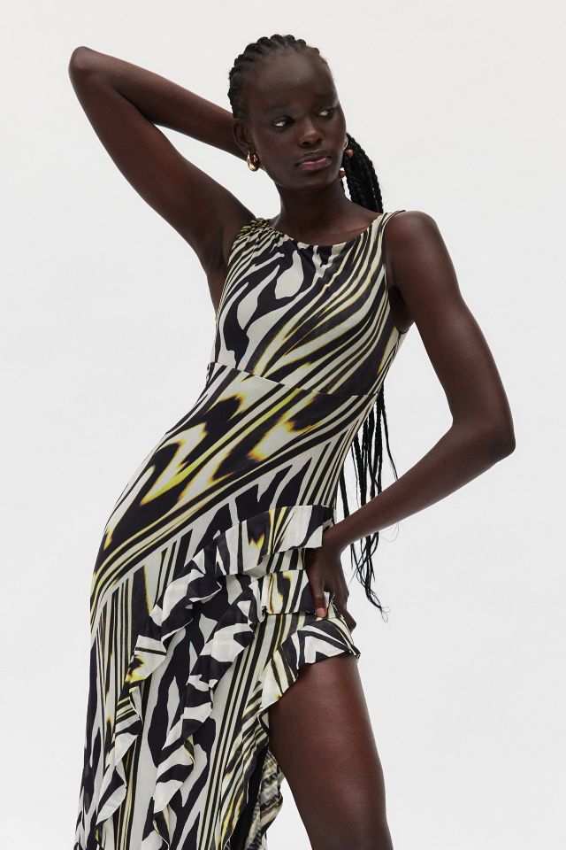 Robe Maxi Asymétrique Dahl à Col Bateau AFRM #1