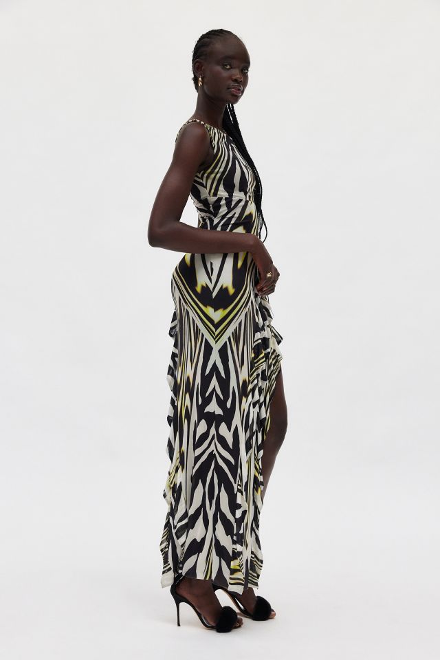 Robe Maxi Asymétrique Dahl à Col Bateau AFRM #2