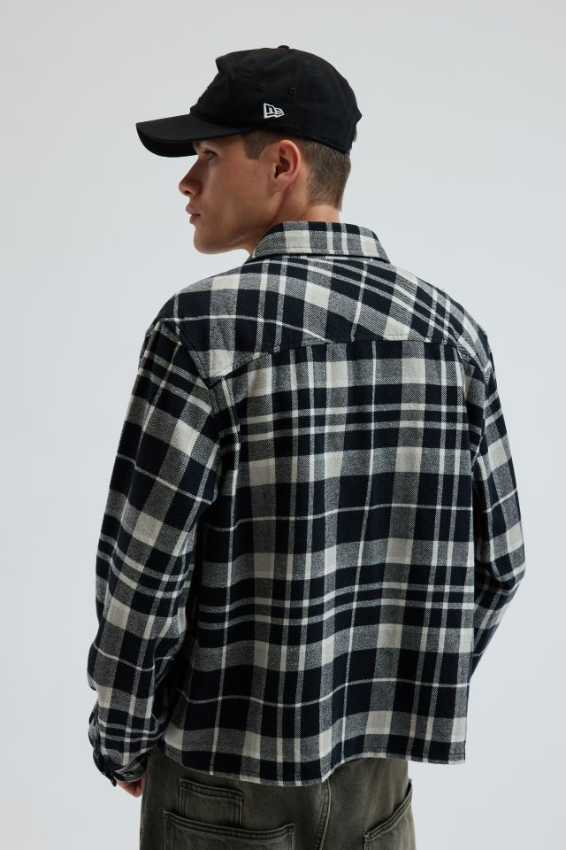 BDG Cropped Plaid Flannel Shirt #1