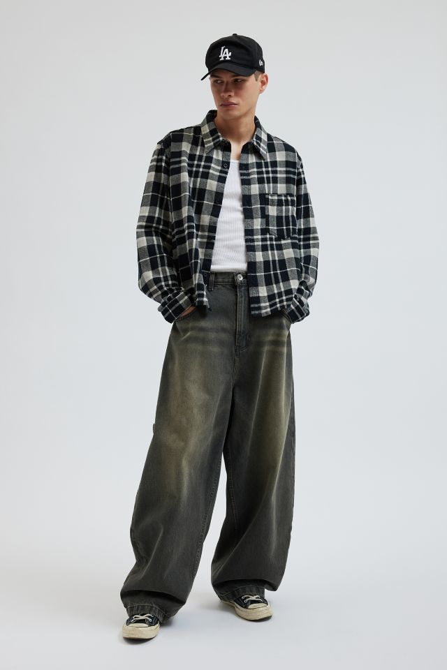 BDG Cropped Plaid Flannel Shirt #3