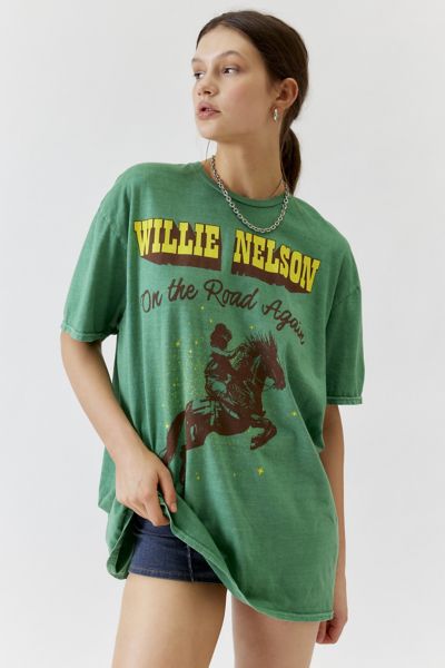 Urban Outfitters Willie Nelson Route 66 T-shirt Dress In Green, Women's At