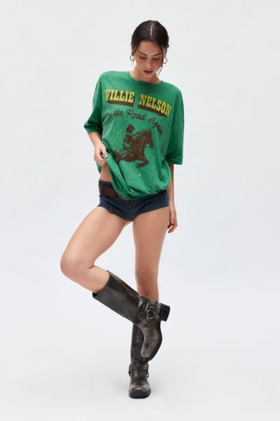 Urban Outfitters Willie Nelson Route 66 T-shirt Dress In Green, Women's At