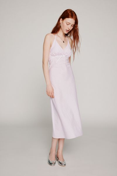 Kimchi Blue Wesley Gingham Halter Dress In Pink Combo, Women's At Urban Outfitters In Pink
