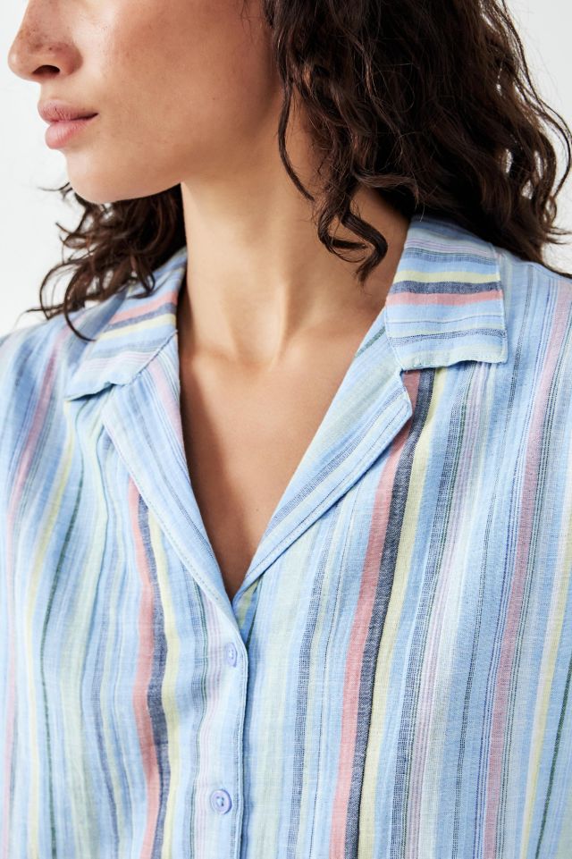 【2plan】Holden Stripe Crop Shirt Holden Stripe Crop Shirt - 2PLAN | 60% - Asian Fashion