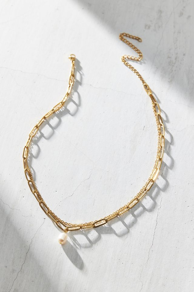 Ellie Vail Renee Pearl Double-Layered Choker Necklace #1