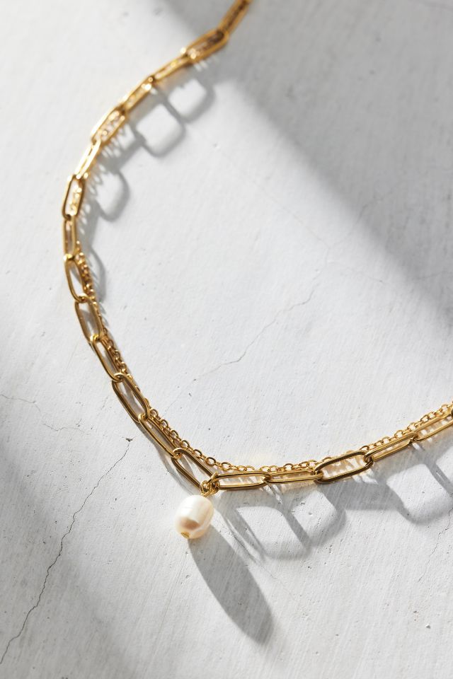 Ellie Vail Renee Pearl Double-Layered Choker Necklace #2
