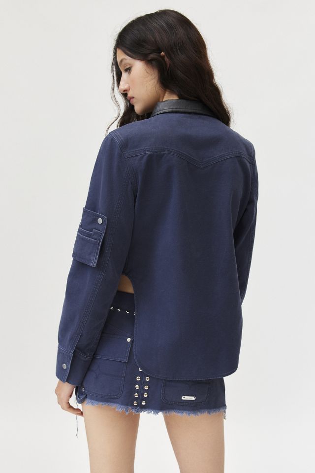 Private Policy Western Cropped Long Sleeve Shirt #3