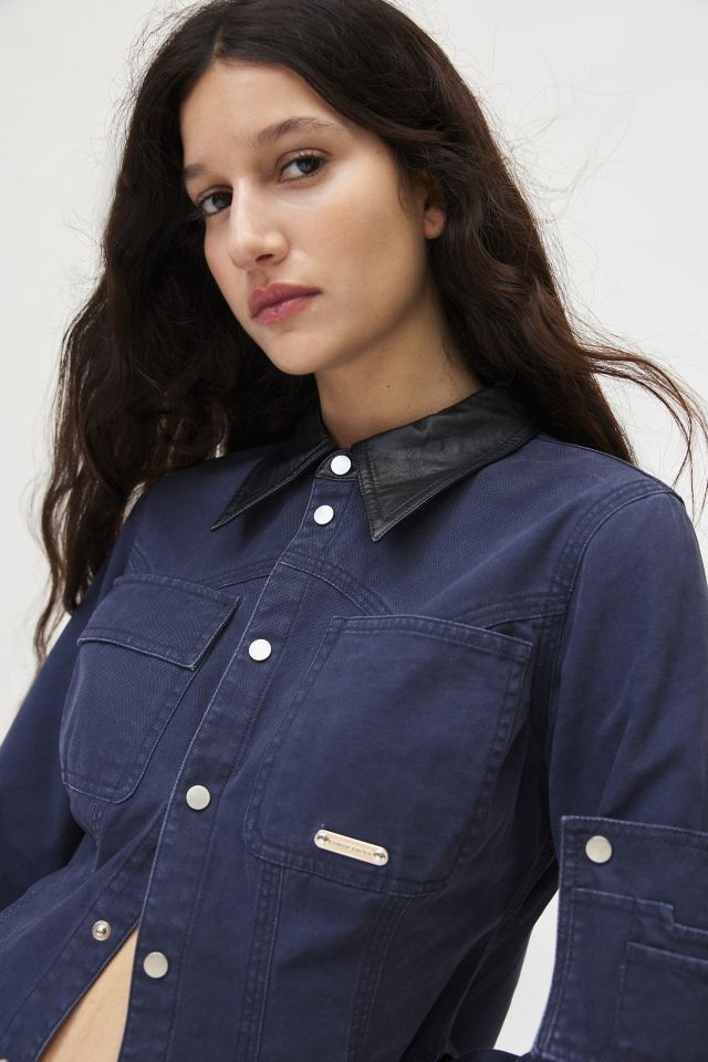 Private Policy Western Cropped Long Sleeve Shirt #4
