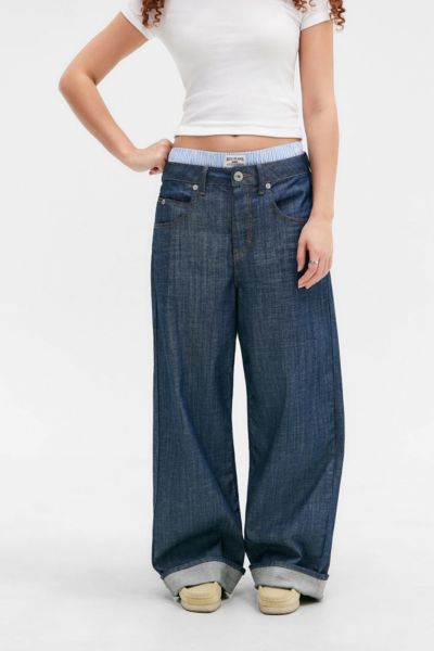 BDG JAYA BAGGY RAWU202FJEAN IN BLUE, WOMEN'S AT URBAN OUTFITTERS 
