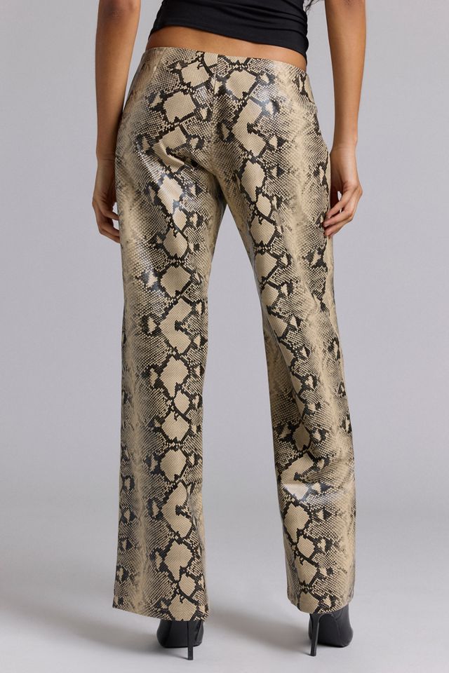 by.DYLN Xaavier Snake Print Faux Leather Pant | Urban Outfitters
